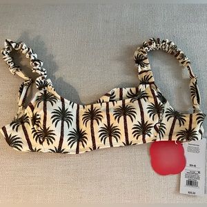 Women's Palm Print Bralette Bikini Top - Agua Bendita x Target